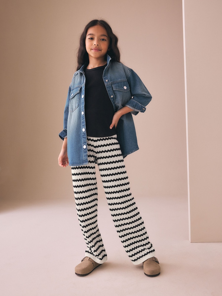 Monochrome Knitted Trousers (3-16yrs) - Image 1 of 9