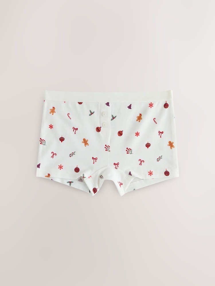 Red Bow Christmas Boxer Shorts (2-16yrs) - Image 2 of 7 Red Bow Christmas Boxer Shorts (2-16yrs) - Image 2 of 7