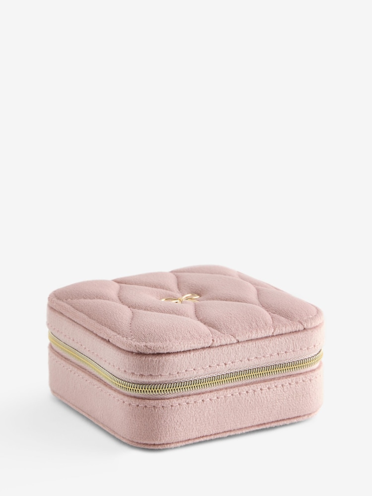 Pink Bow Travel Jewellery Box - Image 2 of 4 Pink Bow Travel Jewellery Box - Image 2 of 4