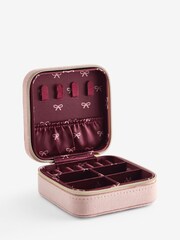 Pink Bow Travel Jewellery Box - Image 3 of 4
