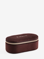 Chocolate Brown Leopard Mini Travel Jewellery Box - Image 4 of 5