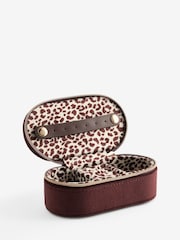 Chocolate Brown Leopard Mini Travel Jewellery Box - Image 5 of 5