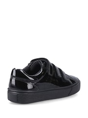 Hush Puppies Black Elsie Touch Fastening Patent Junior School shoes - Image 3 of 4