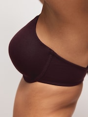 Chocolate/Pink/Cream Padded Full Cup Cotton Blend Ultimate Comfort Bras 3 Pack - Image 6 of 11