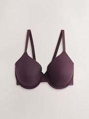 Chocolate/Pink/Cream Padded Full Cup Cotton Blend Ultimate Comfort Bras 3 Pack - Image 9 of 11