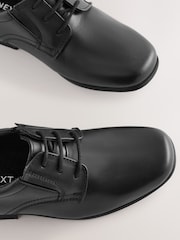 Black Extra Wide Fit (H) School Leather Lace-Up Shoes - Image 3 of 4