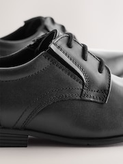 Black Extra Wide Fit (H) School Leather Lace-Up Shoes - Image 4 of 4