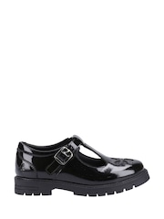 Hush Puppies Black Fiona Patent Junior School Shoes - Image 1 of 4