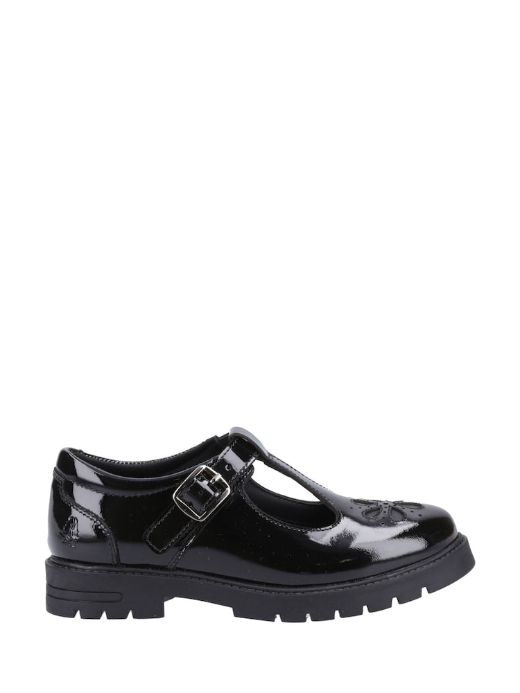 Hush Puppies Black Fiona Patent Junior School Shoes - Image 1 of 4 Hush Puppies Black Fiona Patent Junior School Shoes - Image 1 of 4