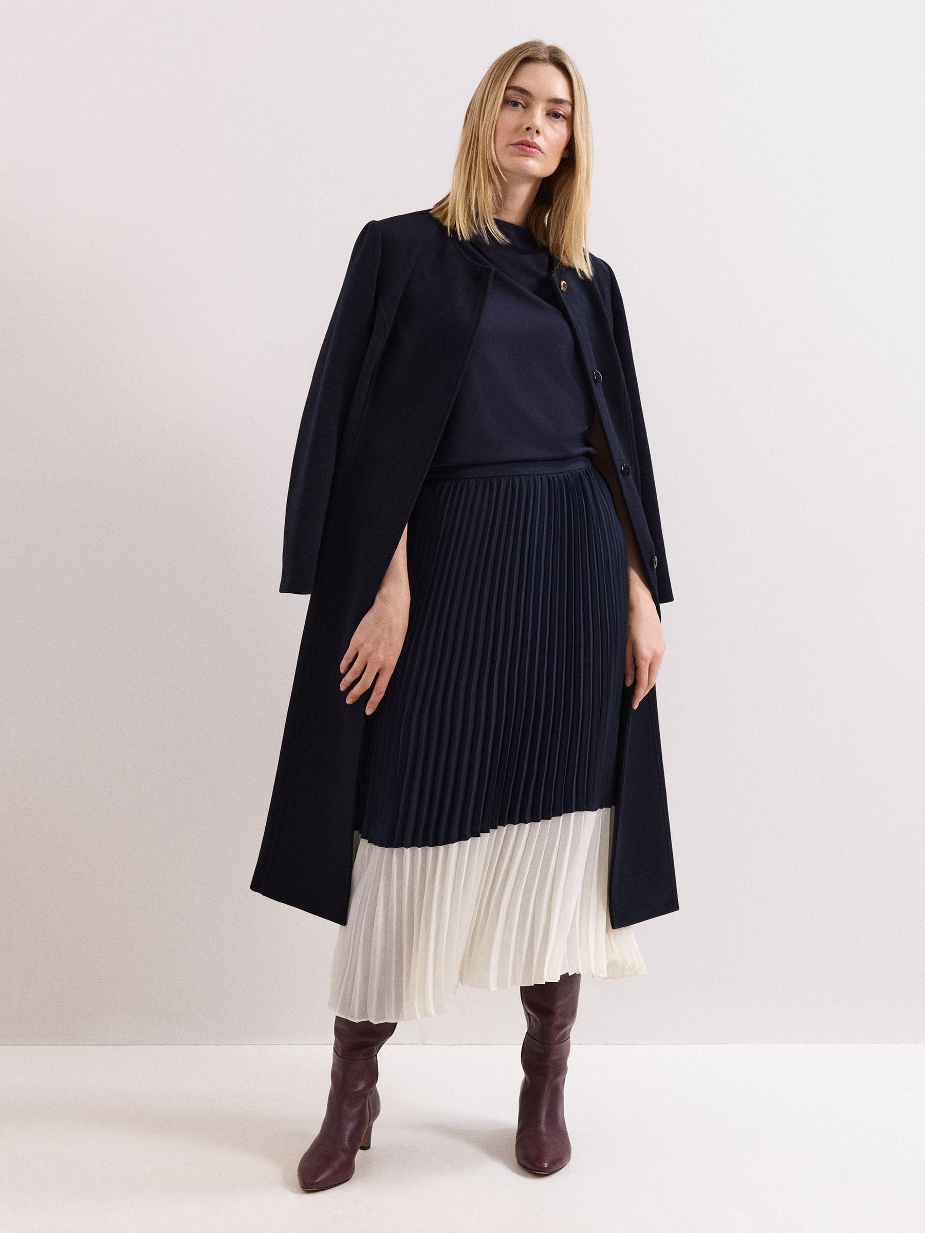 Buy Phase Eight Blue Eleanor Navy Skirt from Next USA