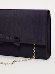 Phase Eight Blue Grosgrain Bow Clutch Purse - Image 3 of 6