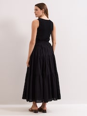 Phase Eight Black Alva Cotton Skirt - Image 2 of 6