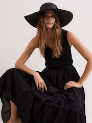 Phase Eight Black Alva Cotton Skirt - Image 3 of 6