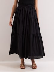 Phase Eight Black Alva Cotton Skirt - Image 4 of 6