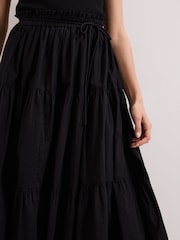 Phase Eight Black Alva Cotton Skirt - Image 5 of 6