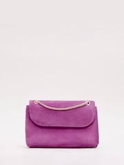 Phase Eight Purple Suede Clutch Bag - Image 1 of 5