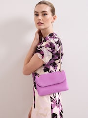 Phase Eight Purple Suede Clutch Bag - Image 3 of 5