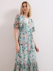 Phase Eight Purple Petite Violet Floral Dress - Image 3 of 7