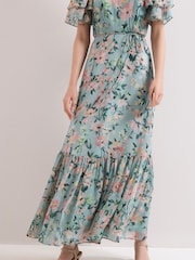 Phase Eight Purple Petite Violet Floral Dress - Image 6 of 7