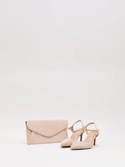Phase Eight Natural Suede Clutch Bag - Image 5 of 7