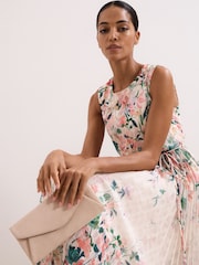 Phase Eight Natural Suede Clutch Bag - Image 7 of 7