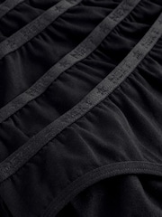 Black Thin Elastic Bikini Brief 7 Pack (5-16yrs) - Image 10 of 11