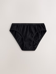 Black Thin Elastic Bikini Brief 7 Pack (5-16yrs) - Image 3 of 11