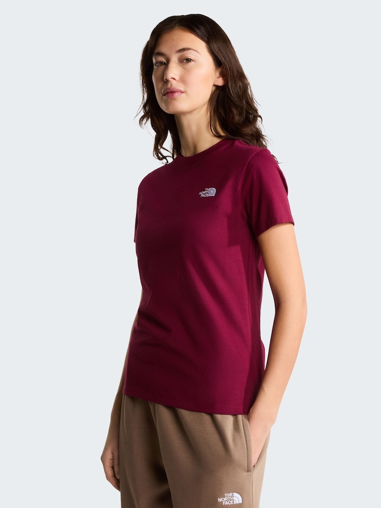 The North Face Red Evolution Simple Dome Slim Fit T-Shirt - Image 1 of 5