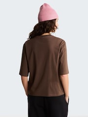 棕色 - The North Face Essential Simple Dome Boxy Relaxed T-Shirt - 5的图像2｝