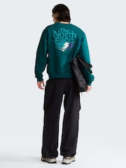 Zielony - The North Face Retro Trail Graphic Relaxed Sweat Top - Obraz 2 z 5