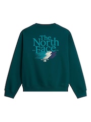 Zielony - The North Face Retro Trail Graphic Relaxed Sweat Top - Obraz 5 z 5