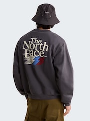 Szary - The North Face Retro Trail Graphic Relaxed Sweat Top - Obraz 1 z 5