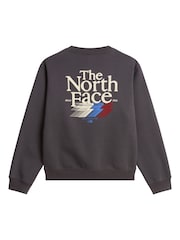 Szary - The North Face Retro Trail Graphic Relaxed Sweat Top - Obraz 5 z 5