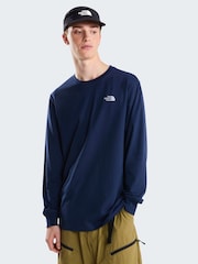 Blå - The North Face Evolution Simple Dome långärmad t-shirt - Bild 1 av 5
