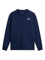 Blå - The North Face Evolution Simple Dome långärmad t-shirt - Bild 4 av 5