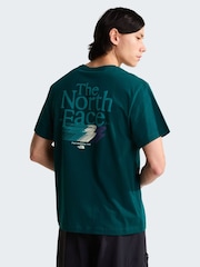 The North Face Green Retro Back Graphic T-Shirt - Image 1 of 3