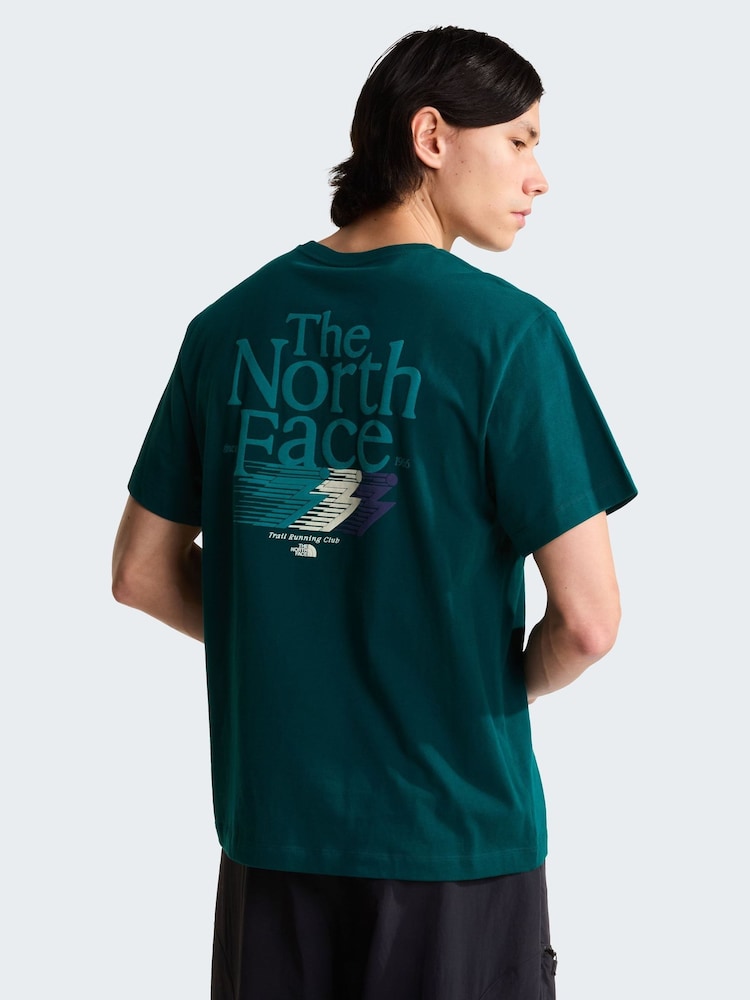 The North Face Green Retro Back Graphic T-Shirt - Image 1 of 3