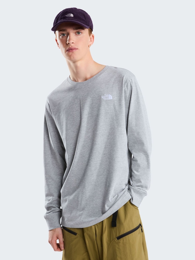 Grå - The North Face Evolution Simple Dome långärmad t-shirt - Bild 1 av 5