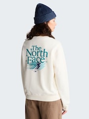 The North Face White Retro Trail Relaxed Graphic Sweat Top - Image 1 of 5
