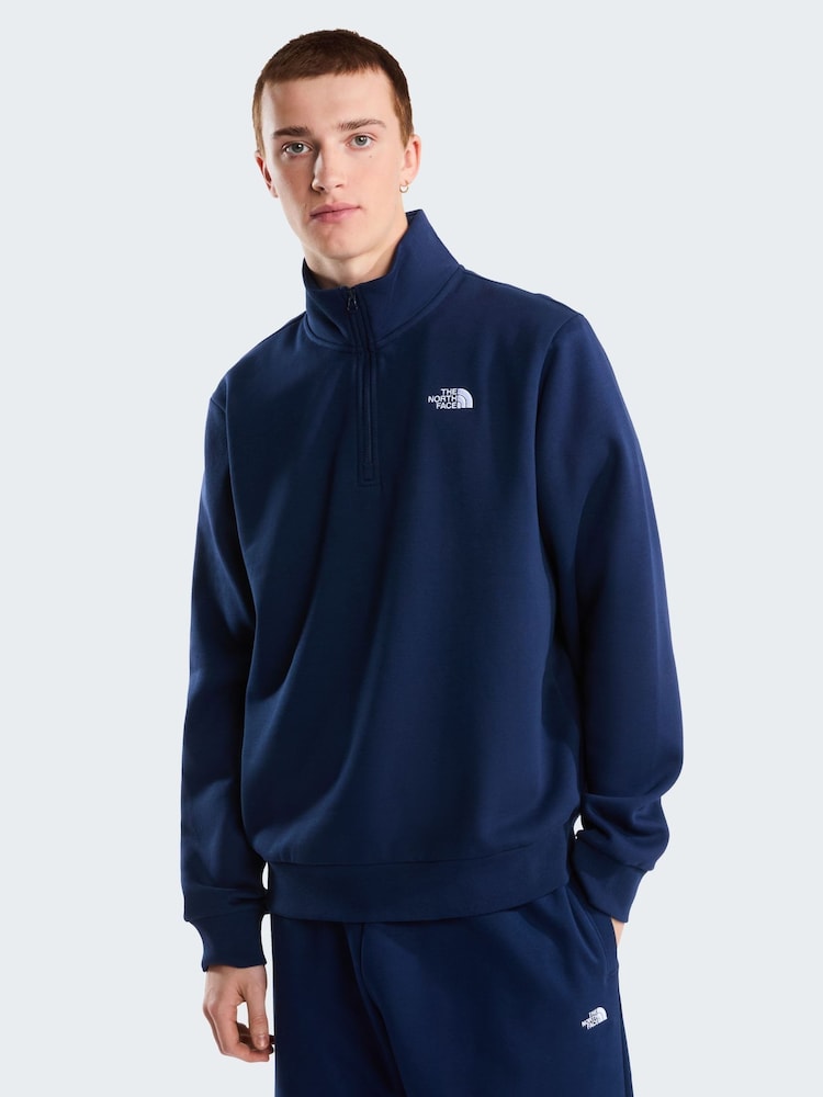 Asul - The North Face Simple Dome Zip Sweat Top - Larawan 1 ng 5