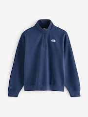 The North Face Blue Simple Dome Zip Sweat Top - Image 6 of 9