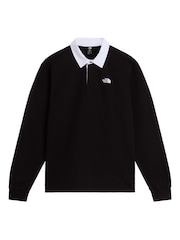 أسود - قميص بولو بأكمام طويلة راغبي Vista من The North Face - صورة 4 من 5