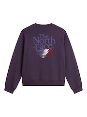 The North Face Purple Retro Trail Relaxed Graphic Sweat Top - Image 5 of 5