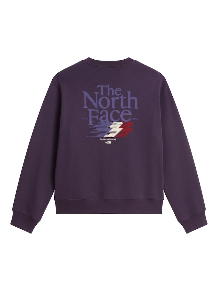 The North Face Purple Retro Trail Relaxed Graphic Sweat Top - Image 5 of 5