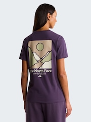 The North Face Purple Monte Back Graphic Regular T-Shirt - Image 1 of 5