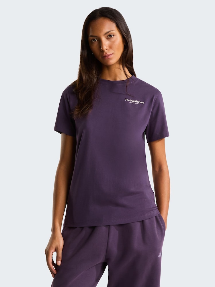 The North Face Purple Monte Back Graphic Regular T-Shirt - Image 2 of 5