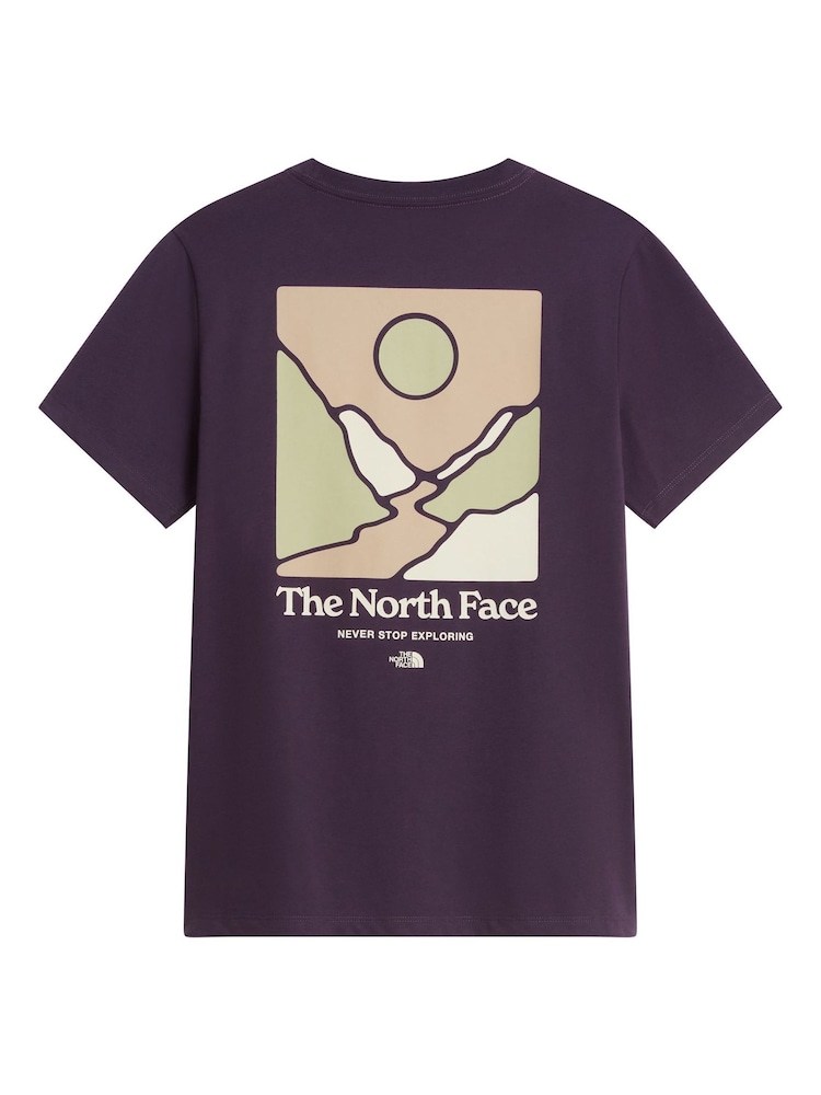 The North Face Purple Monte Back Graphic Regular T-Shirt - Image 5 of 5