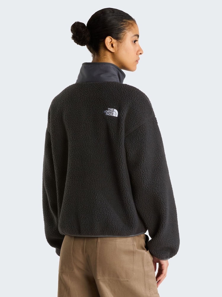 أسود - The North Face Cragmont Popper Front Fleece Jacket - صورة 2 من 6