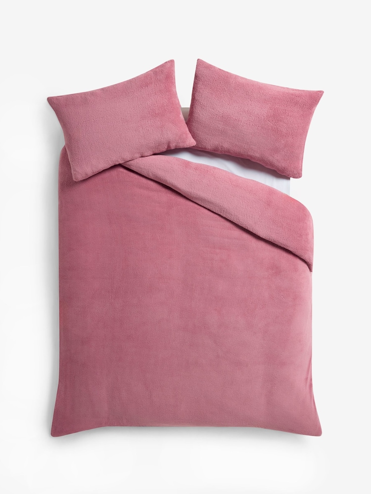 Pink Blush Teddy Fleece Bed Set - Image 4 of 4 Pink Blush Teddy Fleece Bed Set - Image 4 of 4