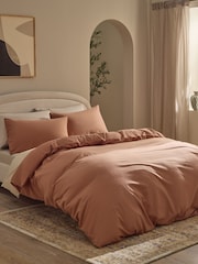 Orange Hazel Supersoft Brushed Cotton Plain Bed Set - Image 1 of 3